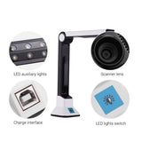 QERTYHJK Portable High Definition Book Scanner Capture Size A4 Document Camera for File Recognition