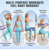 SOHIDAS Soft Hula Hoop for Adults 3.3lb Weighted Hula Hoops for Women Weight Loss Pilates Equipment Infinity Hoop Soft Spring Weighted Hoop, Purple