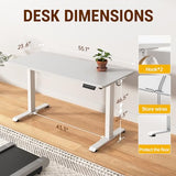 Veken 55 Inch Large Electric Standing Desk,Sit to Stand Up, Heights Adjustable