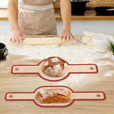 Silicone Bread Sling, 2PCS Non-Stick Oval and Round Bread Sling for Dutch Oven, Reusable Sourdough Tools & Bread Baking Supplies