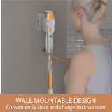 Kenmore DS4030 21.6V Cordless Stick Vacuum with EasyReach Wand, Lightweight Cleaner with 2-Speed Power Control, LED Headlight, Converts to Handheld for Hardwood Floors, Carpet & Pet Hair, Orange