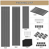 AKTOP Room Divider 4 Panel, 80" W Portable Wall Divider for Room Separation