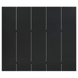 Zexlorith 5-Panel Room Divider 2 pcs Steel Privacy Screen Black 78.7x70.9