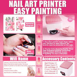 Nail Printer Nail Art Machine,Portable 3D Fingernail Printer Machine 2026 New,1000+ Designs,DIY Nail Printer Control Through Mobile App for Home Salon