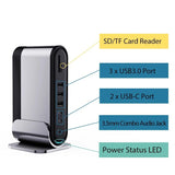 KLJUHGTR Power Adapter Docking Station Laptop Multifunctional Converter Splitter Accessories