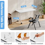 Folding Conference Table with Silent Wheels for Office