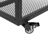 2 Tiers Rolling File Cart, 4 Compartments Mobile Hanging File Cabinet with Pull-Out Drawer