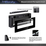 68 inch Electric Fireplace Recessed and Wall Mounted Insert