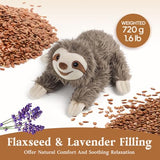 Sloth Stuffed Animals, Microwavable Stuffed Animal Adorable Fluffy Sloth Plush for Warmth & Comfort, Heatable & Coolable Lavender Scent Toy, Cute Soft Plushie Gifts for Kids Adult & Children Boy Girl