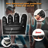 RYMNT Minimal Workout Gloves,Short Micro Weight Lifting Gloves Grip Pads with Full Palm Protection & Extra Grip, Leopard-Small