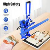 Heat Press Machine, Magnetic Semi-Automatic Hot Press Machine T Shirts Heat Transfer Machine with Clamshell Pull Out Lower Platenfor for T-Shirts