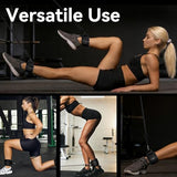 JOBGAIN Ankle Strap for Cable Machine (2 Pack), Ankle Resistance Bands, Cable Kick Back Straps for Gym, Glute Workouts, Black