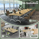 Foldable Conference Tables with Wheels, 6 Pack