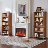 SAVOR LIFE 70" Tall Brown Bookshelf,5 Tier Wooden Book Shelf