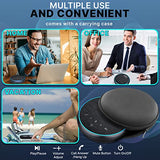 Pyle Portable Conference Speakerphone, Multifunctional Wireless BT Speaker Phone with USB C and Aux Cable
