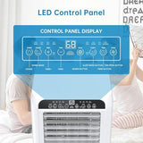 8000 BTU Portable Air Conditioner - 3-In-1 Cooling, Dehumidifying & Fan, Low Noise 54dB and Easy Mobility, Smart Control, Air Quality Enhancement for Home & Office