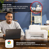 Wireless All-in-One Printer for Basic Home Printing, White