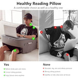 cooloo8 Reading Pillow, Ergonomic Lap Desk, Book Pillow for Reading in Bed, Arm Rest for Couch