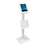 Mount-It! Anti-Theft iPad Tablet Floor Stand Kiosk with Literature Holder