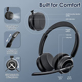 Wireless Headset with Mic for Work, Bluetooth Headset with Noise Canceling Microphone with Dongle