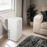 Whirlpool 12,000 BTU Portable Air Conditioner with Dehumidifier for Living Room, Apartment, or Bedroom, 115V, Portable AC for Medium Rooms up to 550 Square Feet with Remote, 3 Speeds, and Timer, White