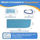 3 Pack Cooling Hoodie Towels for Neck and Face, Ice Towels for Hot Weather