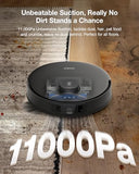 ECOVACS DEEBOT T30S Combo Robot Vacuum and Mop, All-in-One Cleaning Hub, 11000Pa, ZeroTangle Technology, TruEdge Adaptive Edge Mopping, Dual Self-Emptying, Hot Water Mop Washing, Auto-Mop Lifting