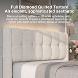 Novilla Queen Bed Frame with Charging Station & LED Lights