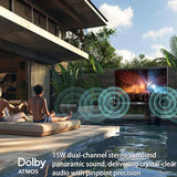 SYLVOX 75'' Outdoor Google TV Waterproof 4K QLED Television, Built-in Chromecast Voice Assistant 15W Stereo Surround SYLVOX