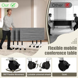 47.2" Conference Room Table, Folding Conference Table with Wheels