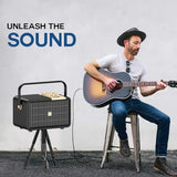 320W Max Large Bluetooth Speaker Wireless Hi-Fi Loud Big Party Speakers with Massive Bass, Triple DSP Technologies, Portable Boombox with Bass/Treble Controls Home Wedding Outdoor Christmas Events