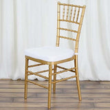 Tableclothsfactory 10PCS White Chiavari Chair Cushion for Wood Resin Chiavari Chairs