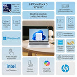 HP OmniBook 5 AI PC Touchscreen Laptop, Intel Ultra 9 285H, 32GB LPDDR5X RAM, 1TB NVMe SSD, 16” IPS, Intel Arc 140T, WiFi 6E, Backlit Keyboard