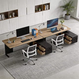 70.86 inch Inch Large Executive Desk with Drawers Cabinet, L Shaped Office Desk, Computer Desk
