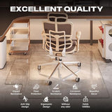 Glass Chair Mat with Polished Edge Clear Office Chair Mat, Glides Smoothly, Suitable for Carpet or Hardwood Floors