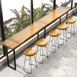 robwibw Bar Height Pub Table, Rectangle Bar Bistro Long Counter Height High Top Dining Table