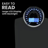 EILISON Highly Advance 2-in-1 Digital & Analog Weighing Scale for Body Weight-400lbs, 4 High Precison GX Sensor Accurate, Thick Tempered Glass, Extra Large Display (White)