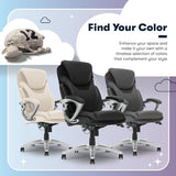 Serta Bryce Executive Office Chair, Ergonomic Computer DeskChairs with Patented AIR Lumbar Support, Comfy Body Pillows, Black