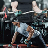 RYMNT Minimal Weight Lifting Gloves,Short Micro Workout Gloves Grip Pads with Full Palm Protection & Extra Grip, Aqua-Small