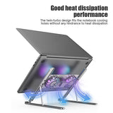 ASWRTYJO Aluminum Adjustable Laptop Stand for Tablet Support Notebook Cooling Fan Pad Holder