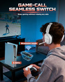 NUBWO Wireless Gaming Headset for PS5/PS4, PC, Laptop, Mac, 20ms Low-Latency, 80Hr, Zero Interference, PS5 Headset with 2.4GHz USB/Type-C, 7.1 Surround Sound, Bluetooth Gaming Headphones with Mic