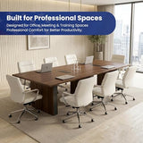 OfficeSimpli Conference Room Table, Made in USA, 10 ft, California Walnut