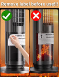 Space Heater - 1500W PTC Heaters for Indoor Use - Portable Heater with Thermostat and Remote - Room Heaters with 70° Oscillation - Quiet for Office, Bedroom, Room 8 Safety Protections