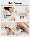 IKEEPFIT 6D Shiatsu Neck Massager with Heat, Cordless Upper Back & Shoulder Massager for Pain Relief Deep Tissue, Dual-Sided Massage Heads, Relaxing Electric Kneading Massage, Best Gifts for Men Women