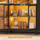 59" File Cabinet, 2 Drawers Filing Cabinets for Home Office fit Legal/Letter/A4 File