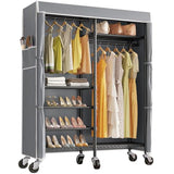 VIPEK R4C Rolling Garment Rack 6 Tiers Adjustable Heavy Duty Wire Shelving Portable Clothes Rack with Lockable Wheels, Max Load 620lbs