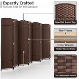 Sorbus 8 Panel Room Divider 6 ft. Tall - Privacy Screen, Extra Wide Double Hinged Panels