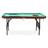 Crucis 5.5-Foot Folding Billiard/Pool Table (Green Original) RACK