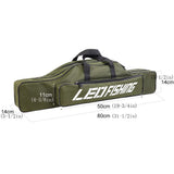Conskyee Fishing Rod Case, Portable Foldable Fishing Pole Bag,Double Layer Large Capacity Oxford Fishing Travel Storage Bag (80cm/2.62ft)
