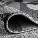 Rugshop Overlapping Circles Contemporary Abstract Area Rug Gray 10' x 14'